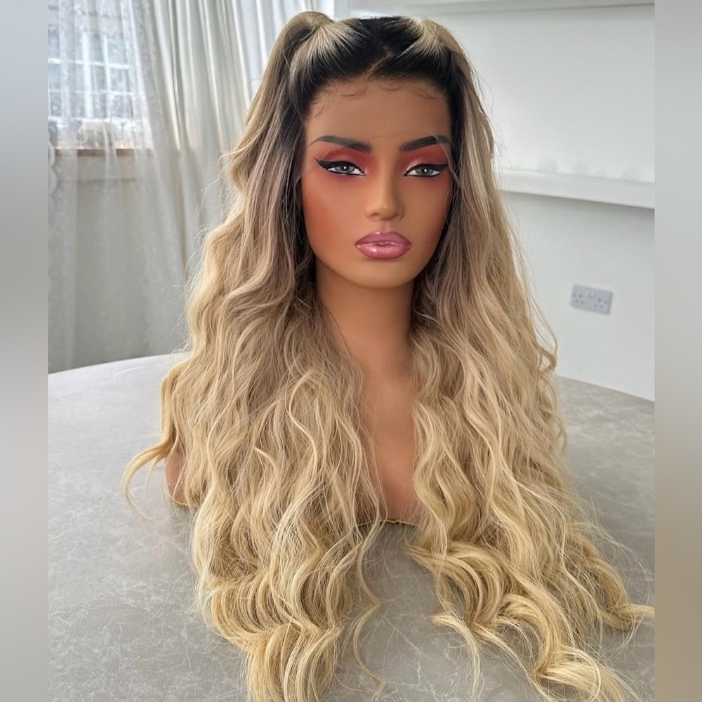 Blonde Wavy Human Hair wig